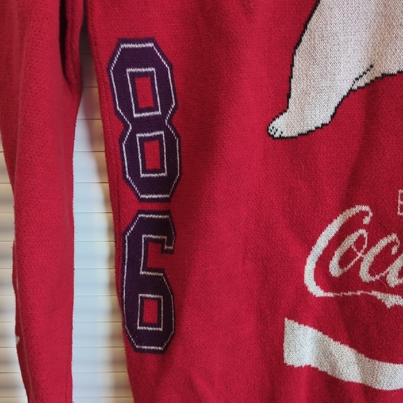 PacSun Red Coca Cola Graphic Crewneck Sweater - Picture 3 of 11